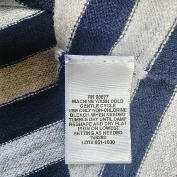 Liz Claiborne Women's Striped Sweater 100% Cotton - Picture 6 of 7